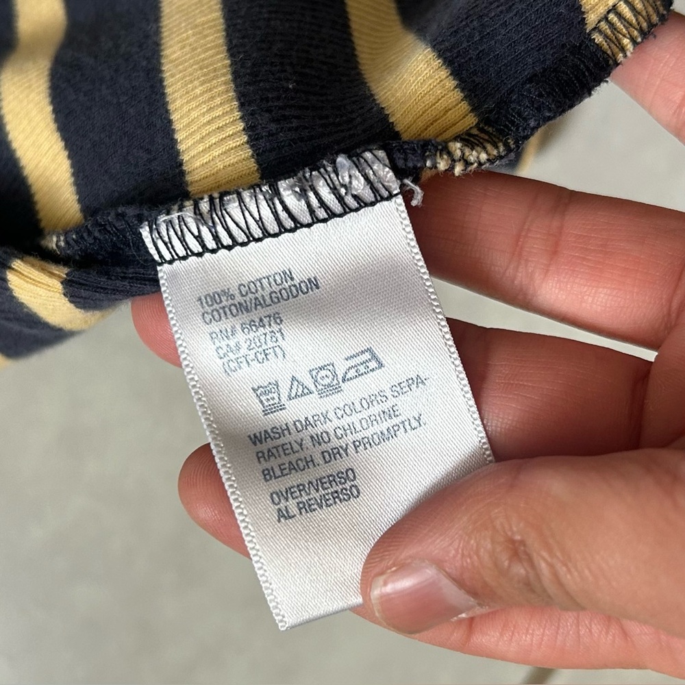 Tommy Hilfiger Black and Yellow Striped Top - Picture 6 of 7